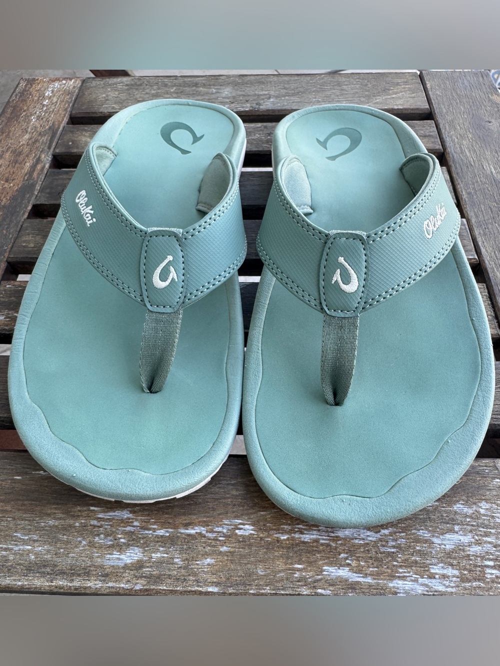 OluKai Ohana Men's Flip Flop Sandals Green US 9 EU 42 UK 8